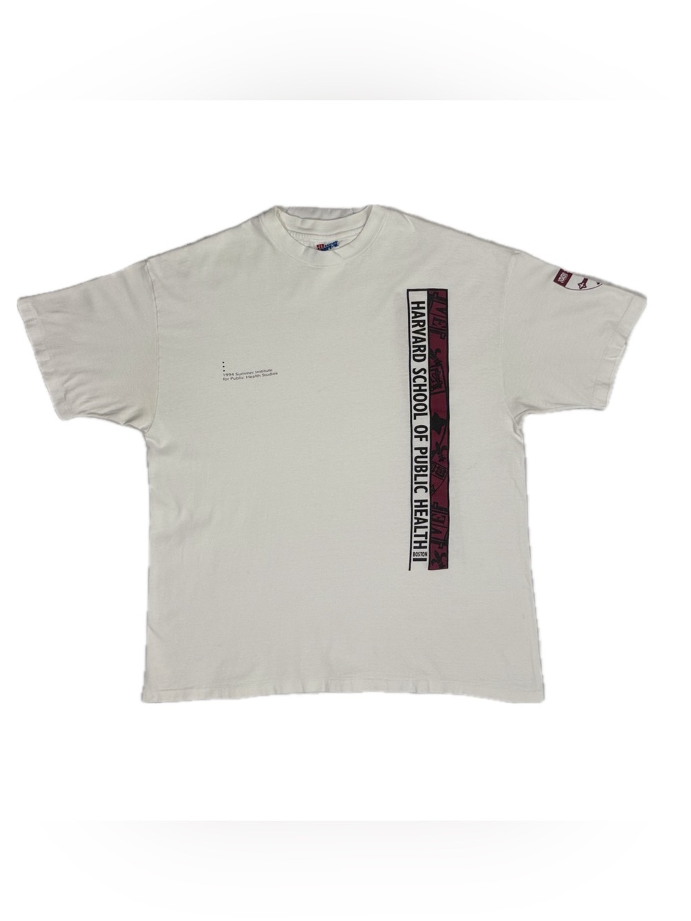 Vtg 1994 Hanes Beefy T Harvard White School Public Health Graphic T Shirt Men XL